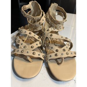 Sam Edelman Neutral Studded Gladiator Sandals